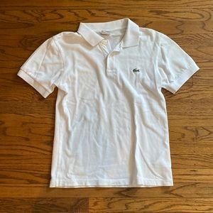 Boys' Lacoste White Polo